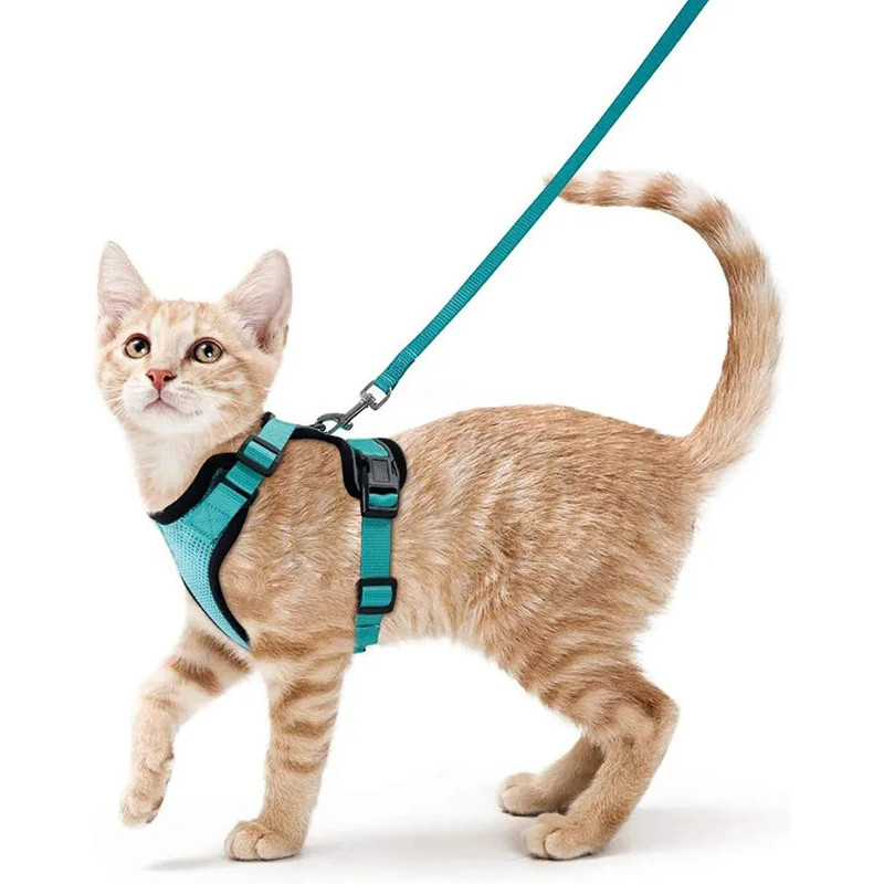 Cat Harness and Leash for Walking, Escape Proof Soft Adjustable Vest Harnesses for Cats, EasyControl
