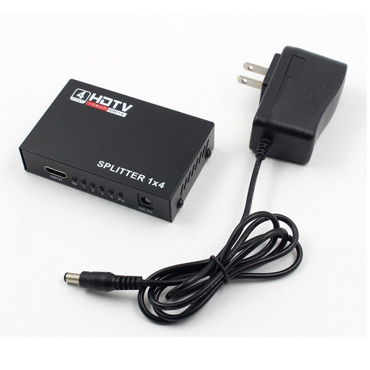 Divisor HDMI One-In Four-Out HD TV Splitter 1 Ponto 43D Video Switcher Divisor de um ponto