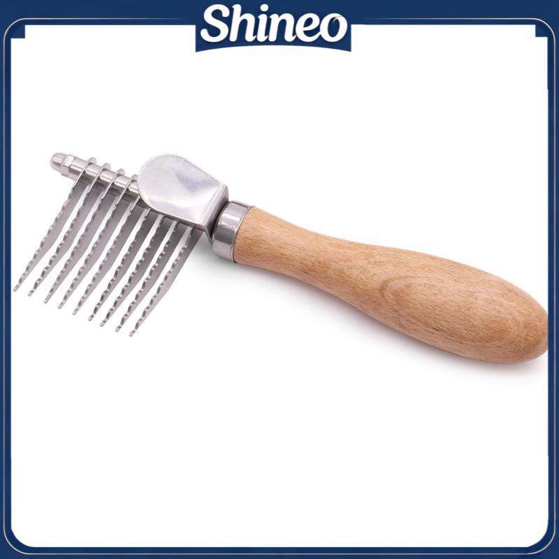 SHINE 2 Em 1 Dog Cat Dematting Brush Undercoat Ancinho Removedor Profissional De Pêlos De Animais De Estimação Para Groo