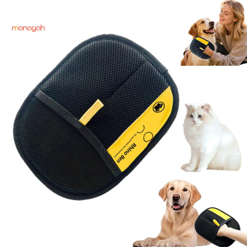 Labor-efficient Cat Hair Brush Pet Gloves Double-sided Remover Glove for Cats Dogs Washable Reusable Perfect for Furnitu
