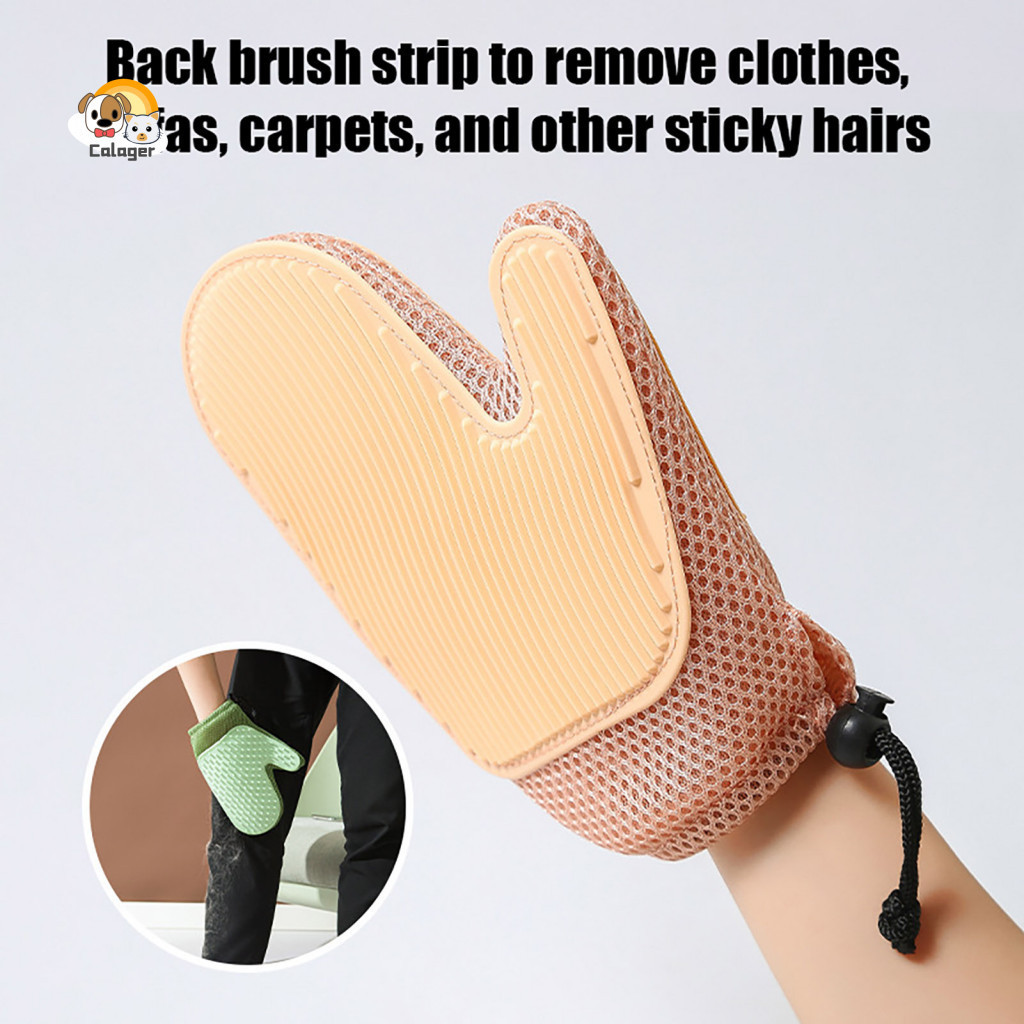 Pet Grooming Glove Hair Remover Mitt 1pc Removal 2-in-1 Deshedding Brush and Massage for Dogs Cats Effective Shedding Co