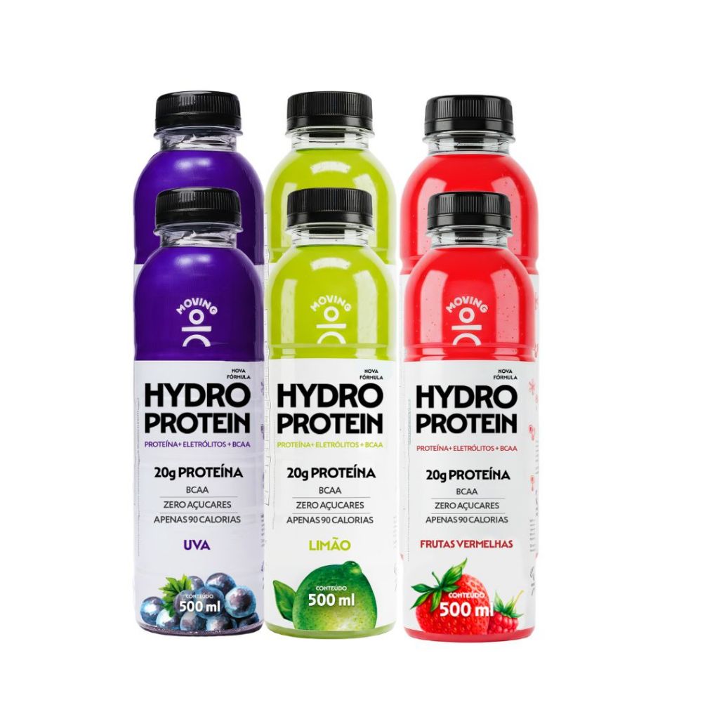 Moving Hydro Protein - Zero Açúcares KIT 6x500ml