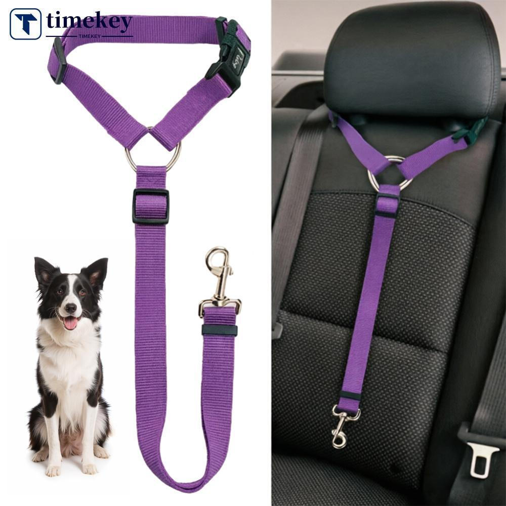 Dog Car Safety Restrição Ajustável Encosto De Cabeça Tether Pet leash Fivela De Metal Cinto De Segurança Para Ve