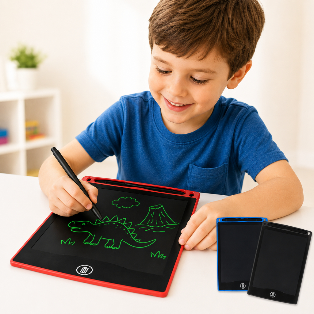 Lousa Mágica Infantil LCD Slim 8.5 Polegadas | Tablet Desenho Sem Papel Sem Tinta Presente Criança 3 Anos