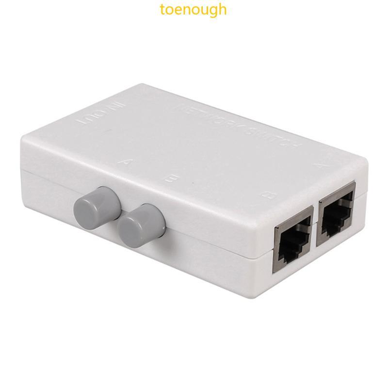 Toe RJ45 Splitter Selector Switches 2 Portas Redes Hub 2 Em 1 Out Ethernet Networks Switche