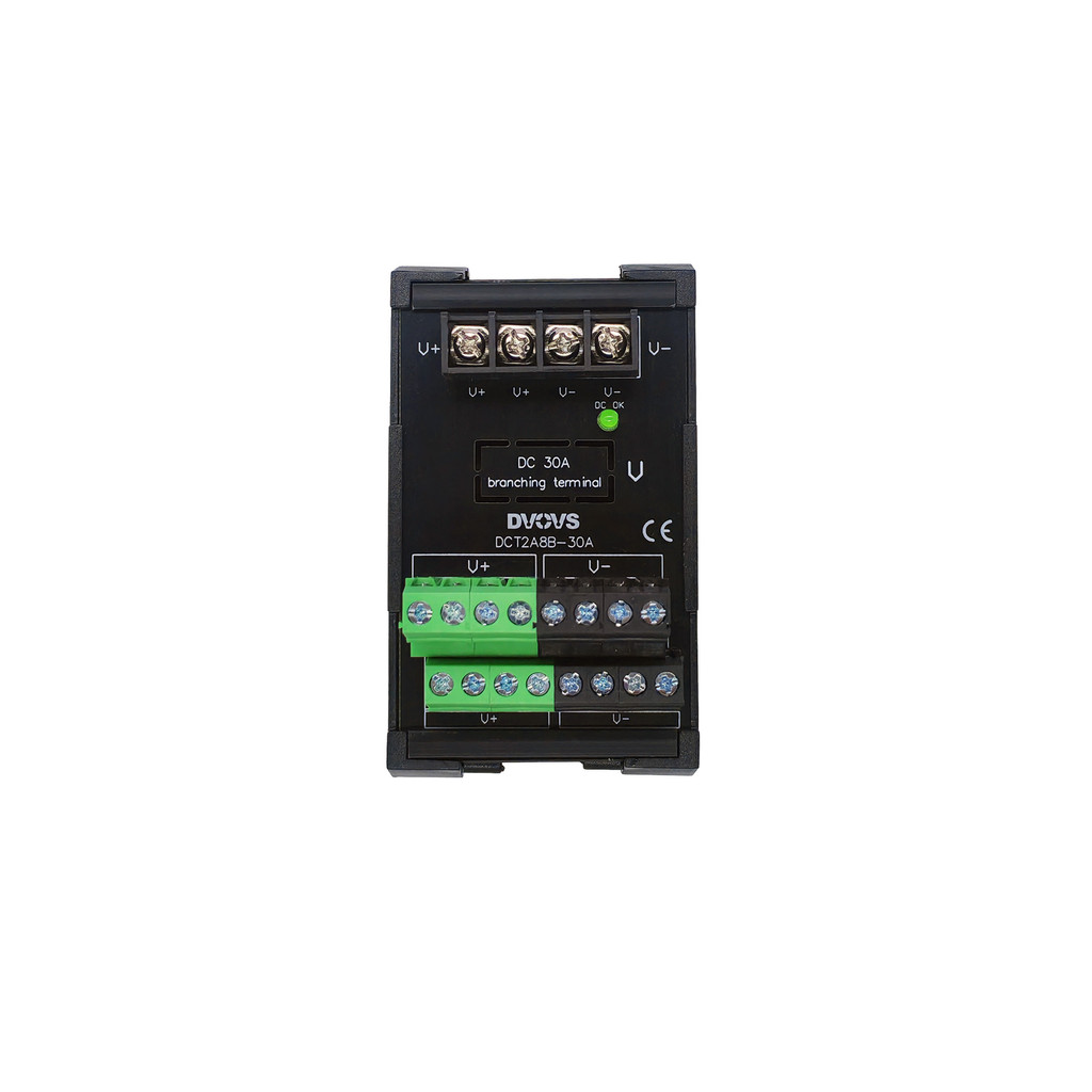 DC24V30A DC Switching Power Splitter Terminal Block 2 em 8 Out Rail Tipo Tensão de instalação Display Digital opcional