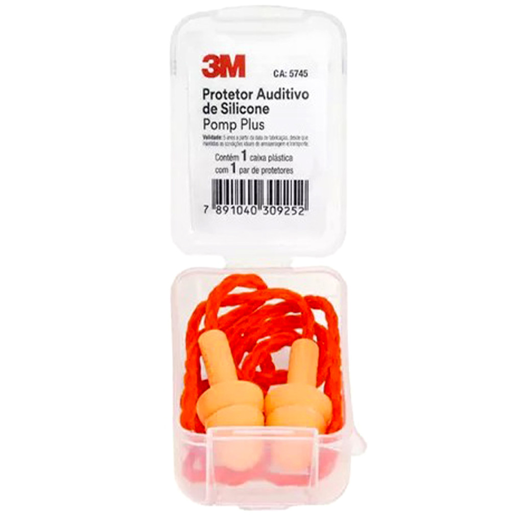 Protetor Auricular 3m Pomp Plus Auditivo Kit C/25 19db