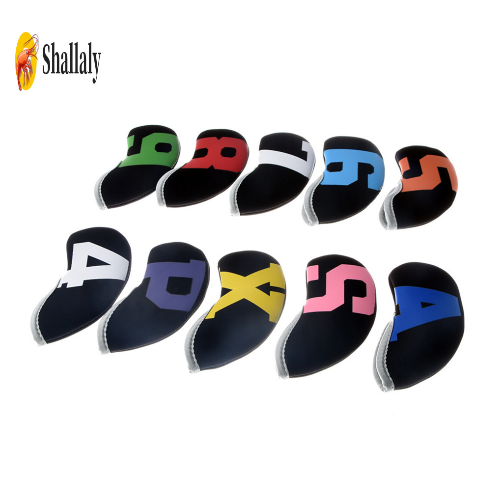 Golf Club Number Cover Impact Resistant 10pcs Waterproof Neoprene Iron Covers Set – Numbered Wedge Headcovers Durable