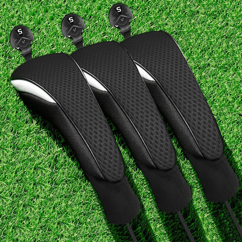 Golf Club Head Covers Woods Hybrids 3 Pack, Headcovers Men Women 3 5 7 X with Interchangeable Number Tag