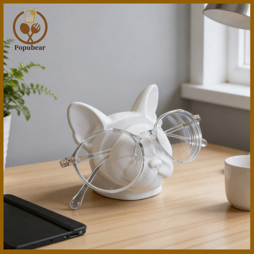 Desktop Eyeglass Stand Cute Dog Glasses Holder 3d Printed Eyeglasses – Multi-functional Organizer Perfect Gift for Pet