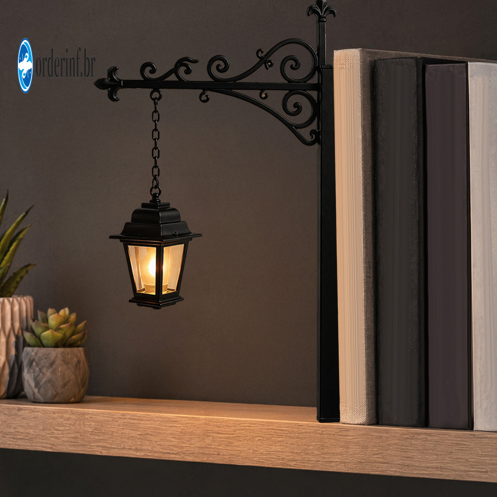 Wireless Night Light Retro College Style Lamp Vintage Library Lantern – Magical Reading Corner Decorative Bookshelf De
