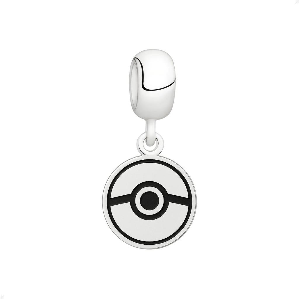 Berloque Pingente Prata 925 Pokeball Jogo Design Premium