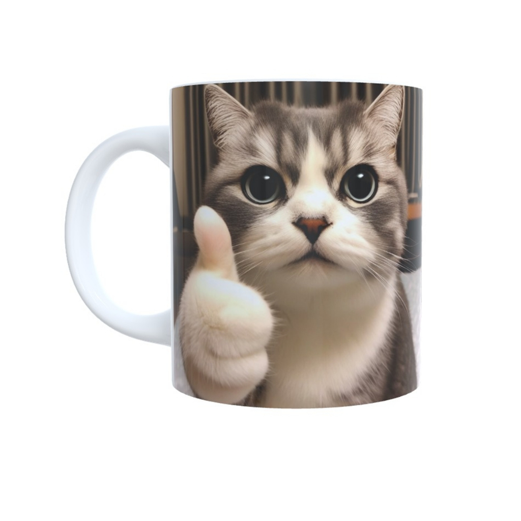 caneca meme gato jóia beleza cat pet deboche engraçado