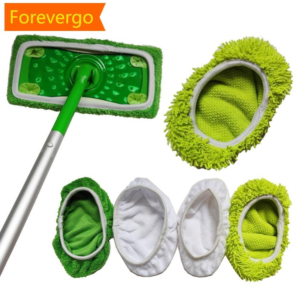 forevergo Thickened Faixa Elástica Espessada Mop Pads Coral Fleece/Microfiber/Chenille Substituição De Pano De Esfregão Rotativo Lavável Para Limpeza De Pisos D9U9