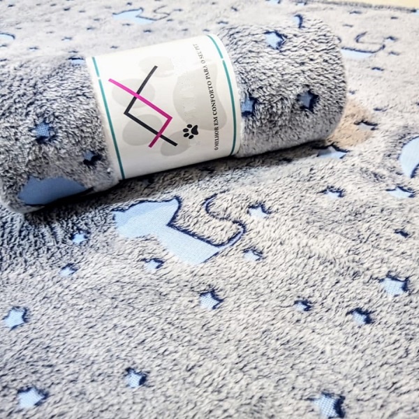 Manta Pet Fleece com Estampa 3d para cães e gatos. Cores sortidas.