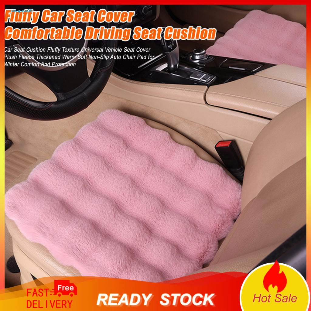 Car Seat Accessory Skin-friendly Cushion 3pcs Set Thick Plush Fleece Auto Chair Pads Soft Warm Vehicle Covers for Winter