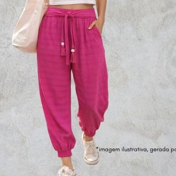 Calça My Place Rosa Dopamine Fashion Comfy PP | Brechó Colorido Leve