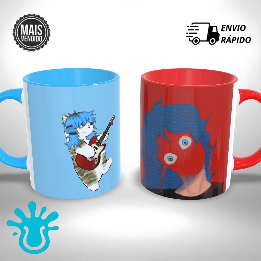 Caneca Personalizada Sally Face SAL Game Steam Horror Presente Único e Criativo