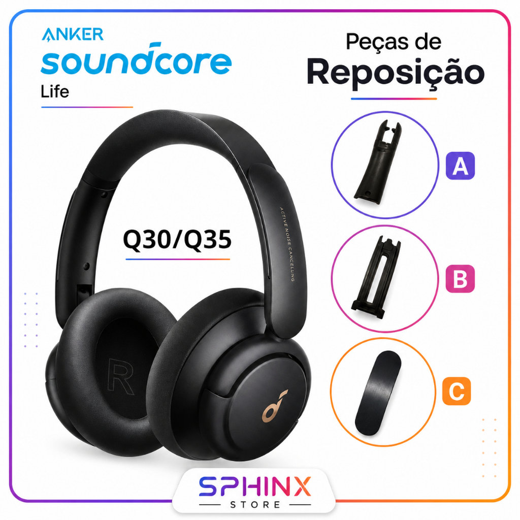 Peça Reposição Soundcore Life Q30 Q35 Para Fone Escolha a Parte