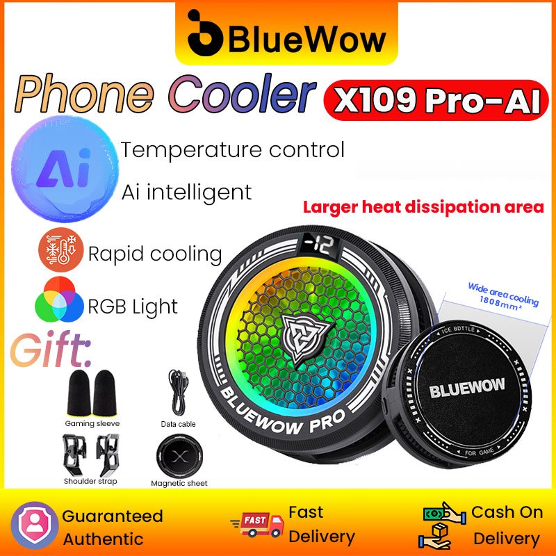 Nova Atualização À Prova De Quebra-Cabeça BlueWow 15W X109 AI Pro Radiador De Telefone Para Celular Phablet Fan Semicond