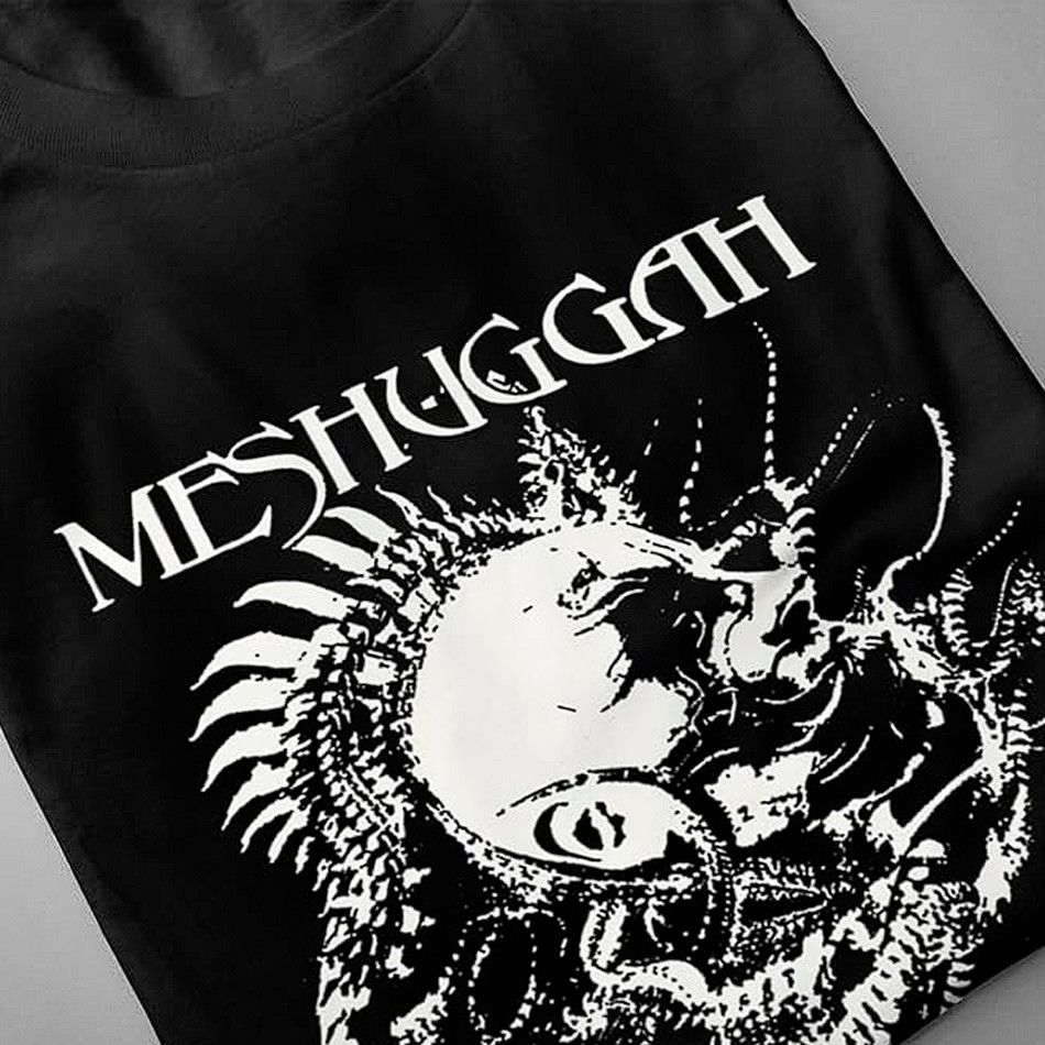 Camiseta Meshuggah Spinehead Camisa Banda Thrash Metal Unissex Malha Premium 30.1 Penteada 100% Algodão PLUS SIZE