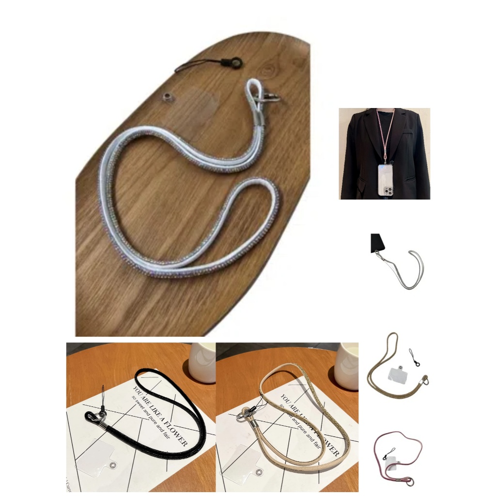 CORDÃO COLAR STRASS ANT-PERDA DO CELULAR , BRILHANTE PARA PESCOÇO df8208