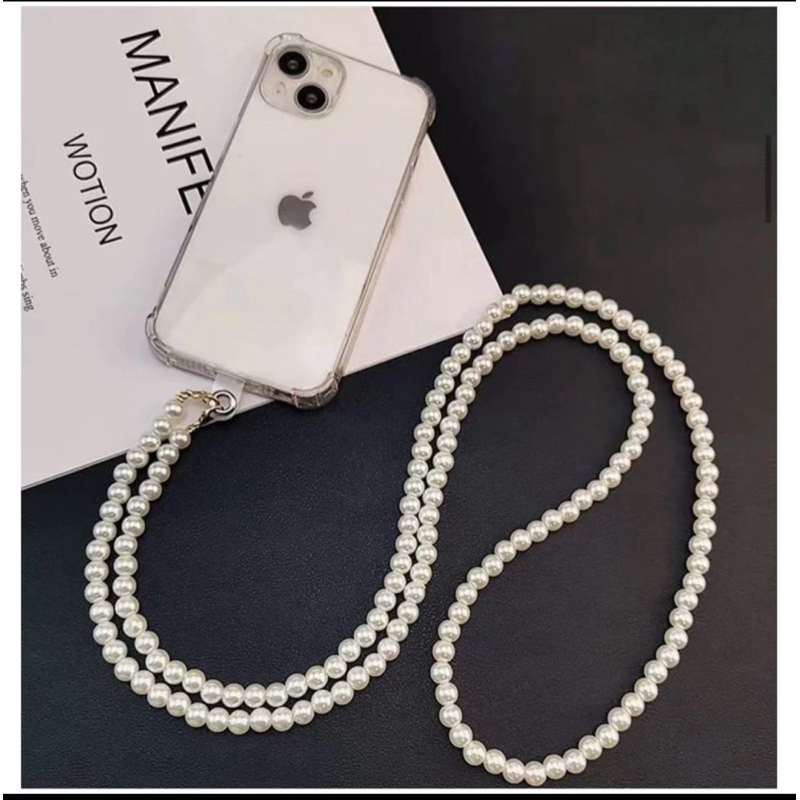 CORDÃO DE PESCOÇO CORDINHA DE PÉROLA COLAR DE PESCOÇO PARA CELULAR