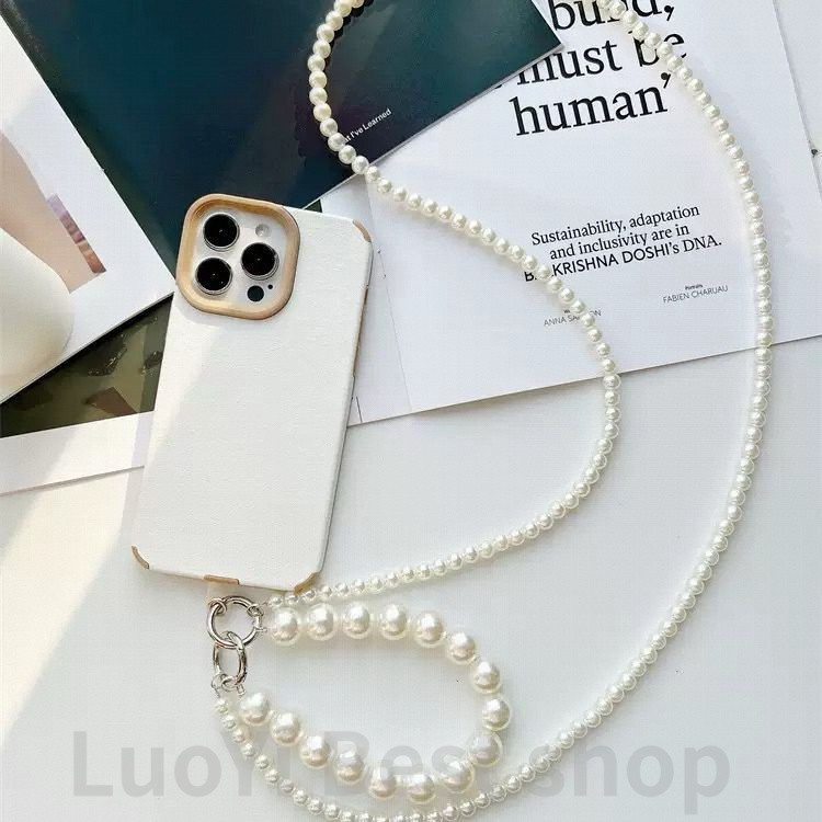 Colar de Cordão para Celular com Pérolas – Elegante e Anti-perda