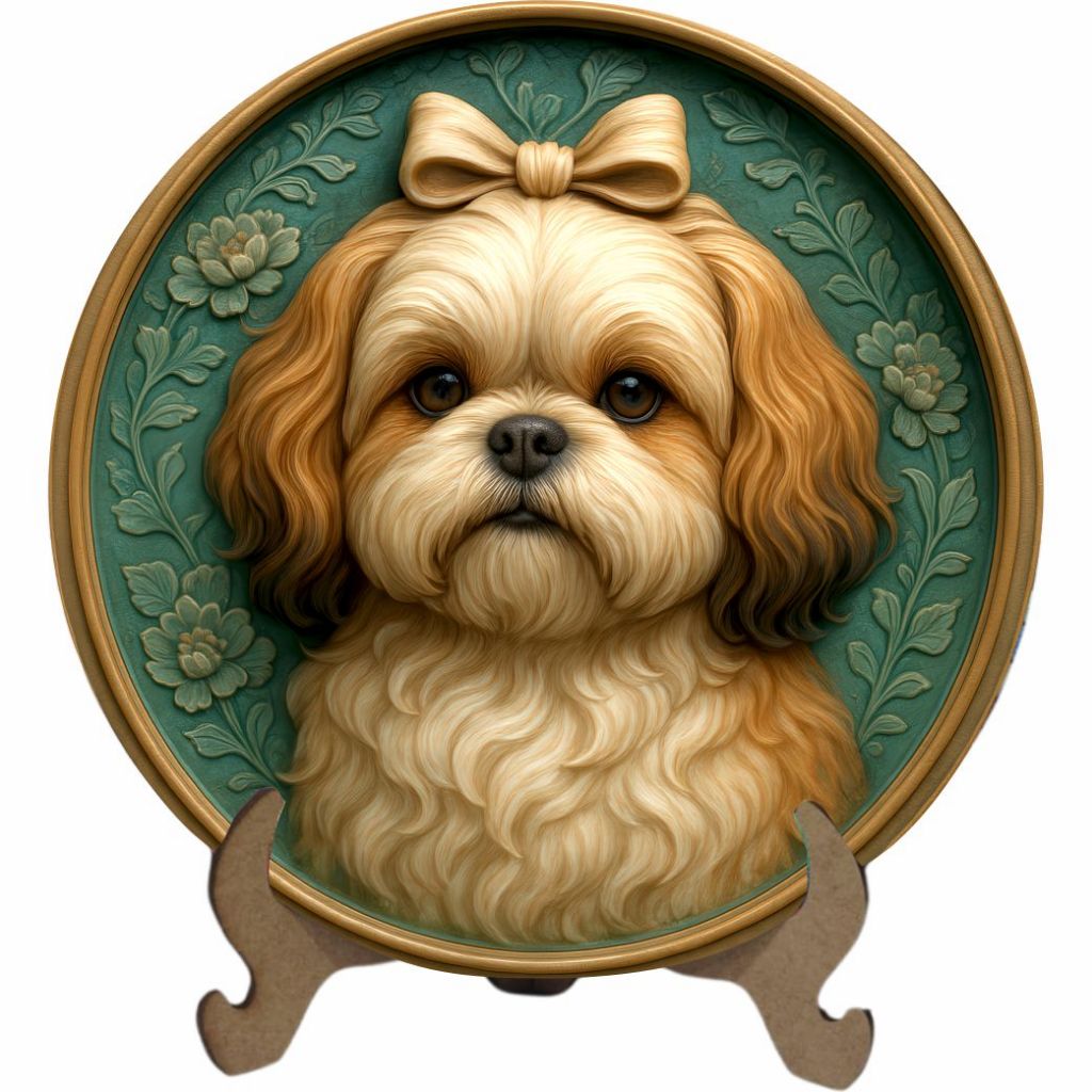 Mandala 26cm Shih Tzu - Arte Estilo 3D