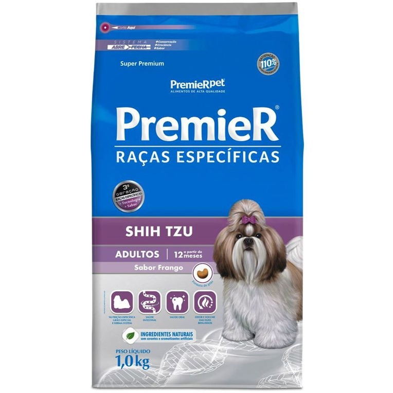 RAÇÃO PREMIER RAÇAS ESPECIFICAS SHIH TZU ADULTOS FRANGO - 1KG