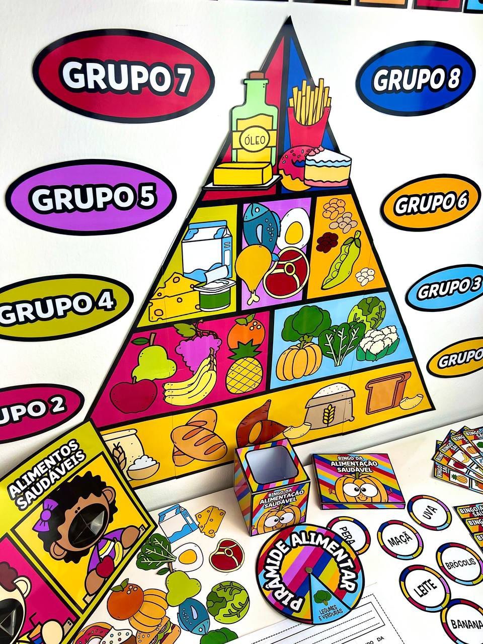 Kit Pirâmide alimentar e Alimentos saudáveis