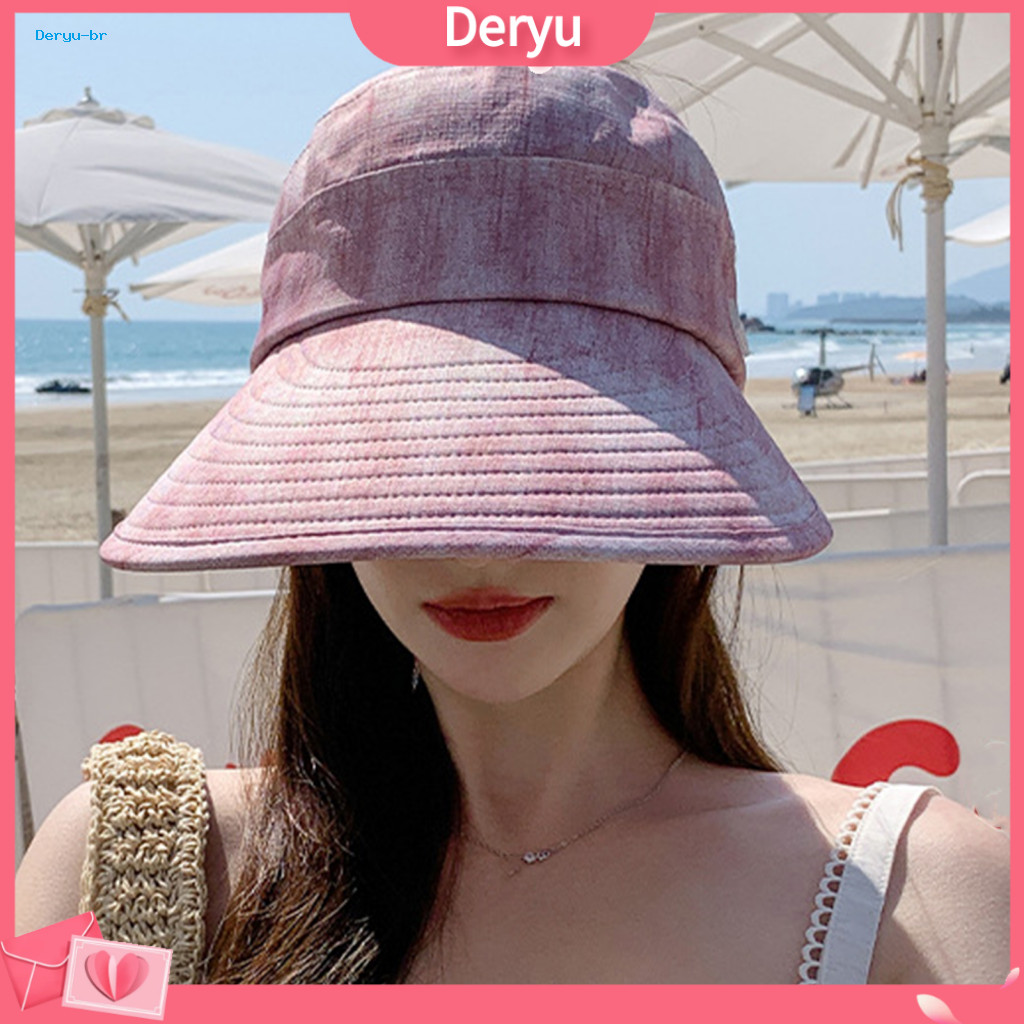 Wide Brim Sun Hat Beach Protection Breathable Semi-hollow Foldable Summer Uv Blocking with Ties for Full Face Coverage a