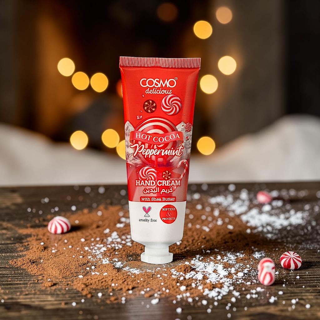 Creme para Mãos Cosmo Delicious Hot Cocoa Peppermint com Manteiga de Karité – 275ml