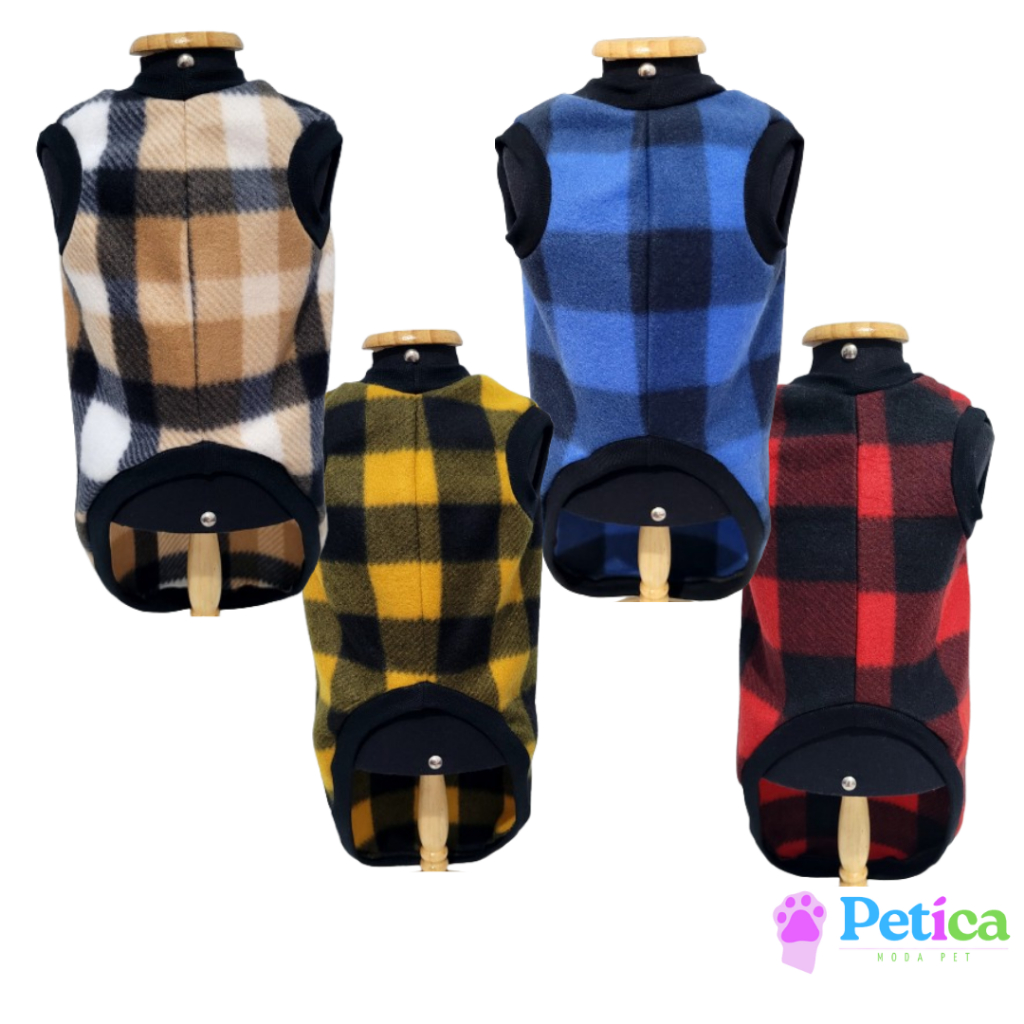 Roupinha Soft Cachorro e Gato | Roupa Pet Xadrez e Animal Print - Todos os Tamanhos (PP P M G GG EG)