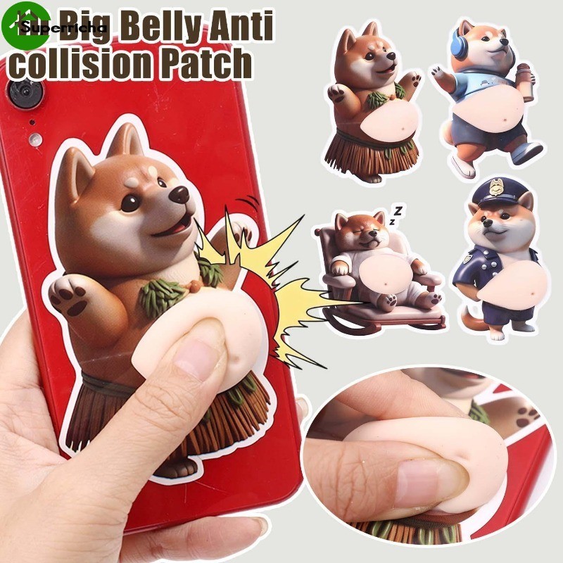 Remendo De Segurança Anticolisão 3D Cute Puppy-Adesivo De Telefone Móvel Para Laptop Shiba De Desenho Animado-Brinquedo