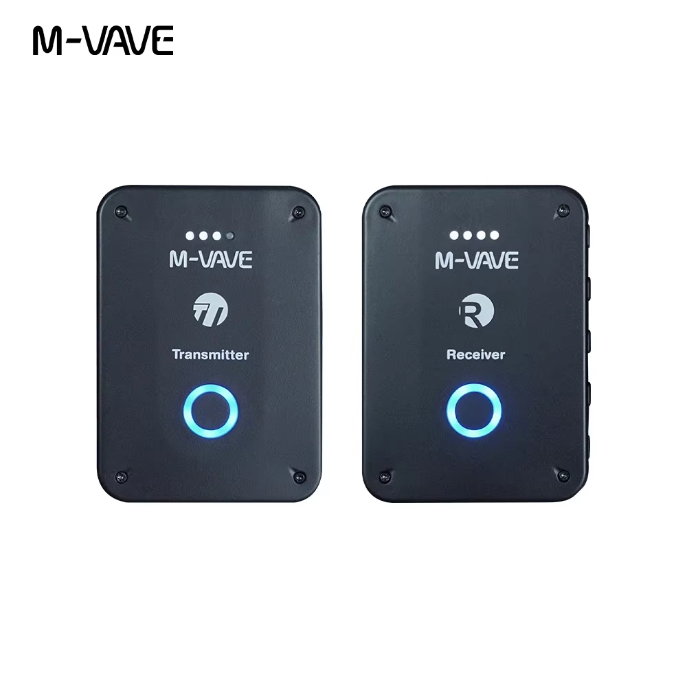 Monitor de fone de ouvido sem fio M-vave Transmissor receptor ISM de 2,4 GHz com suporte para função de gravação estéreo