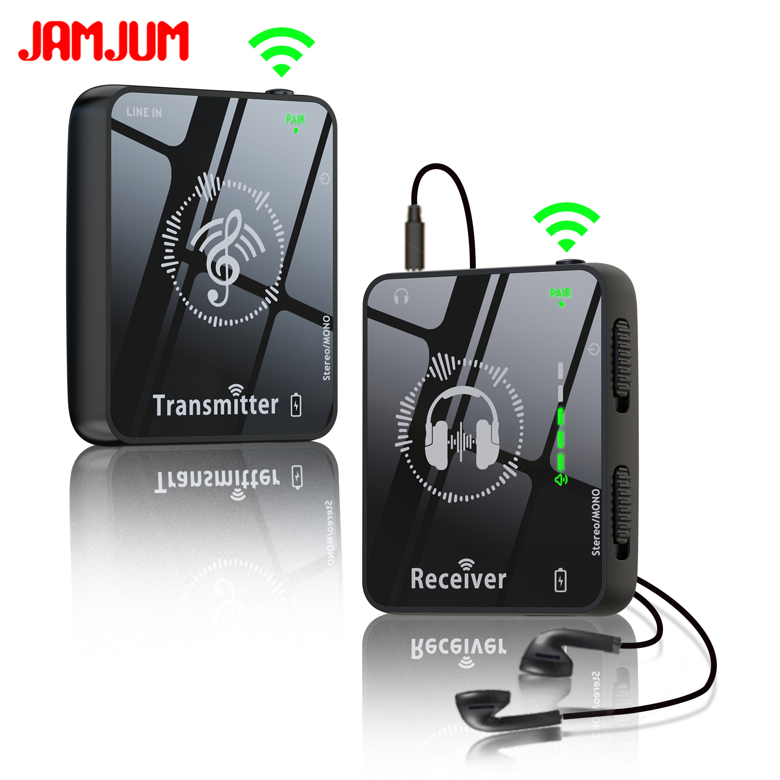 JAMJUM Sky Monitor In Ear System Transmissor Receptor Conjunto Para Performance De Palco Monitoramento De Áudio Ao Vivo