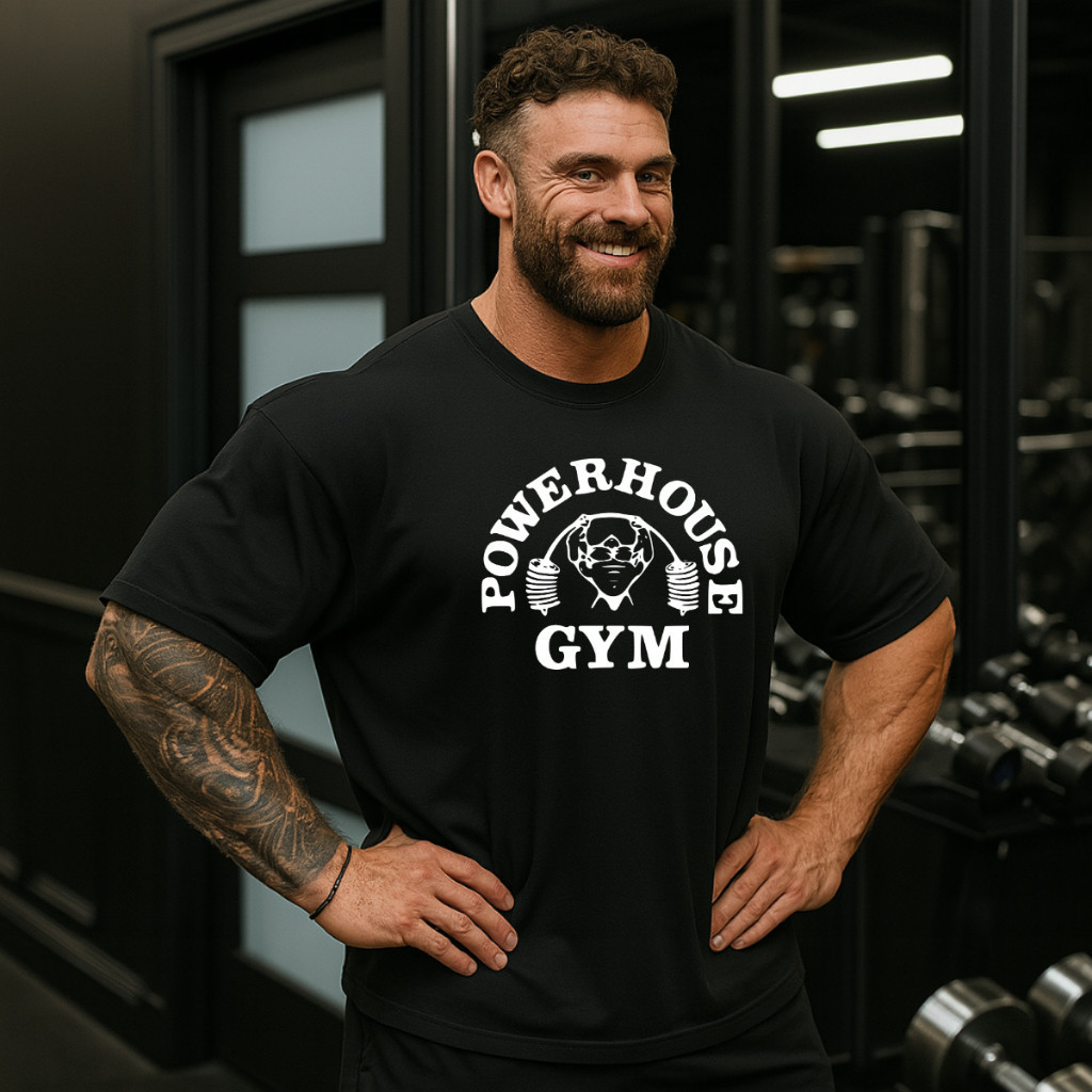 Camiseta Plus Size P ao G5 Masculina Streetwear Algodão Power House Gym CI Malha 30.1 Promocao