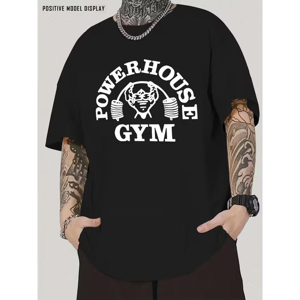 Camiseta Masculina Streetwear Algodão Penteado Infantil Adulto Plus Size Estampa Power House Gym Academia Treino Força