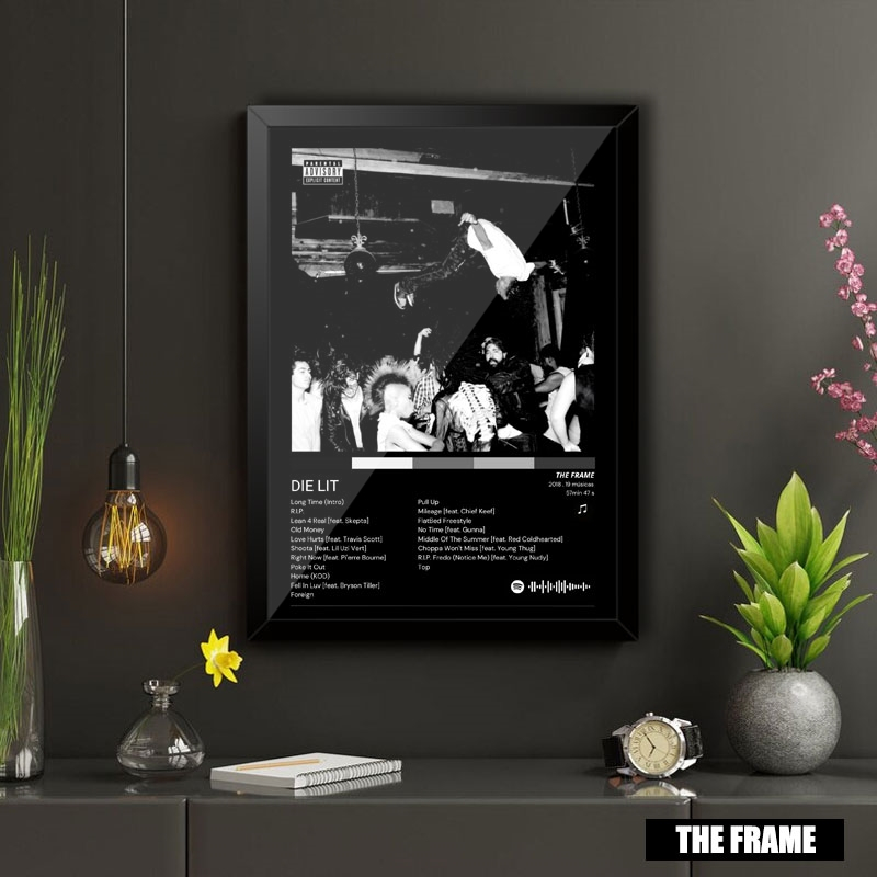 Quadro Decorativo A4/A3 Spotify Album Die Lit Playboi Carti
