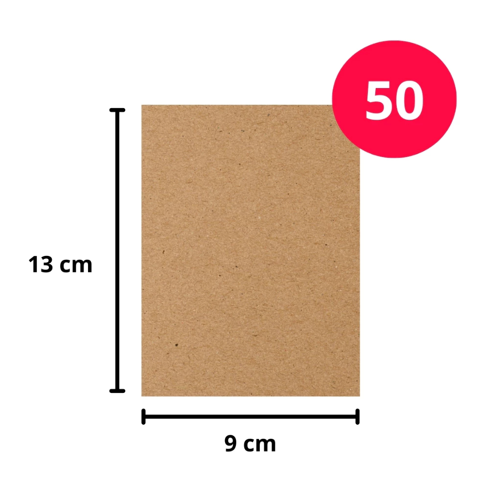 KIT 50 Chapas 13x9cm MDF Cru 3mm Placa Artesanato Quadro A4 ULTRA