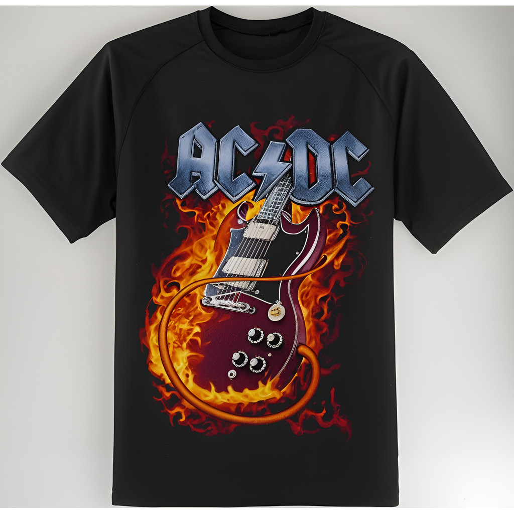 Camiseta Algodão Personalizada Acdc Hells Bells Rock Classic Show Turne Tour