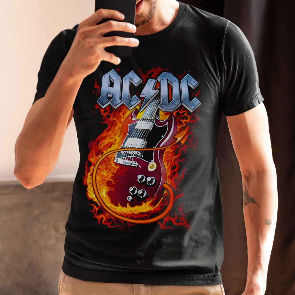 Camiseta Algodão Personalizada Acdc Hells Bells Rock Classic Show 2026