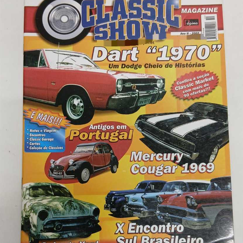 Revista Classic Show Dart Dodge Mercury Cougar Carros 26042