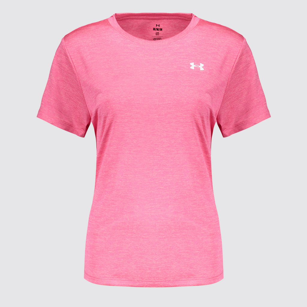 Camiseta Under Armour Tech Twist Feminina Rosa Mescla