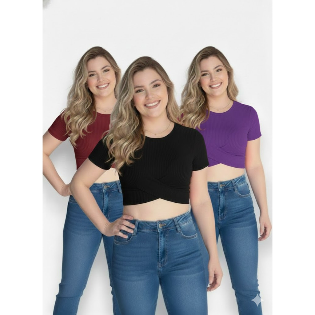 Cropped Twist Confort Trançado Canelado