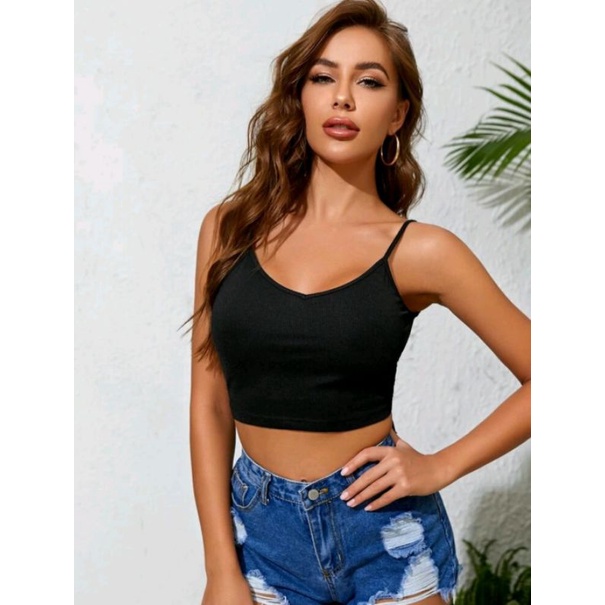Top cropped Twist preto.