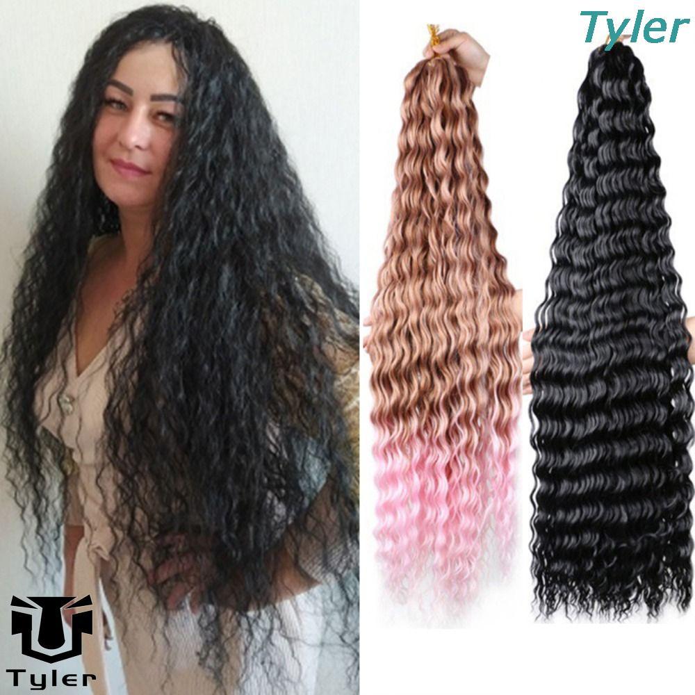 Cabelo De Crochê TYLER Deep Twist , Sintético Freetress Afro Curls , Ombre