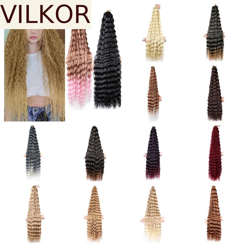 Cabelo De Crochê VILKOR Deep Twist , Sintético Ombre Afro Curls , Encaracolado