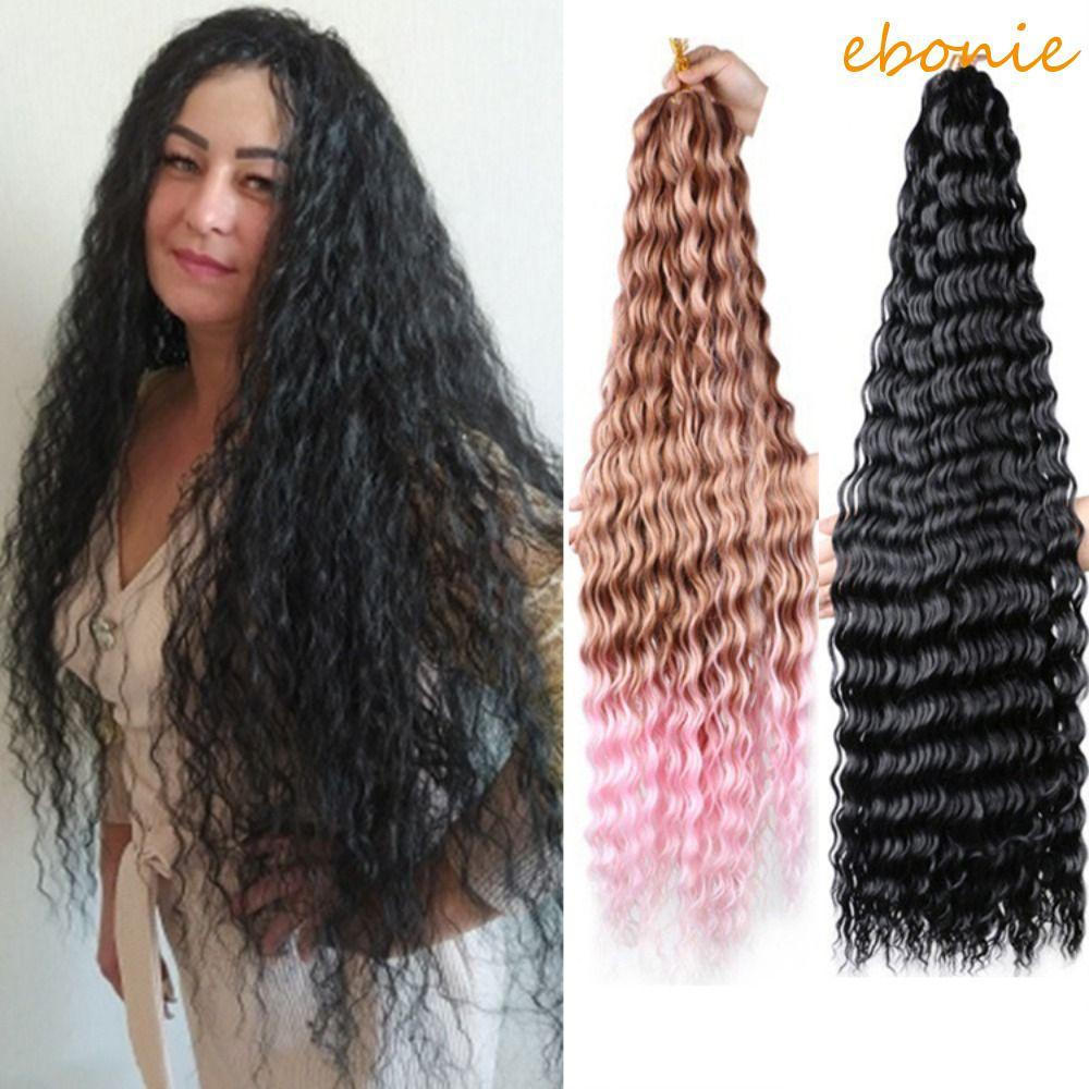 Cabelo De Crochê EBONIE Deep Twist , Sintético Freetress Water Wave , Ombre